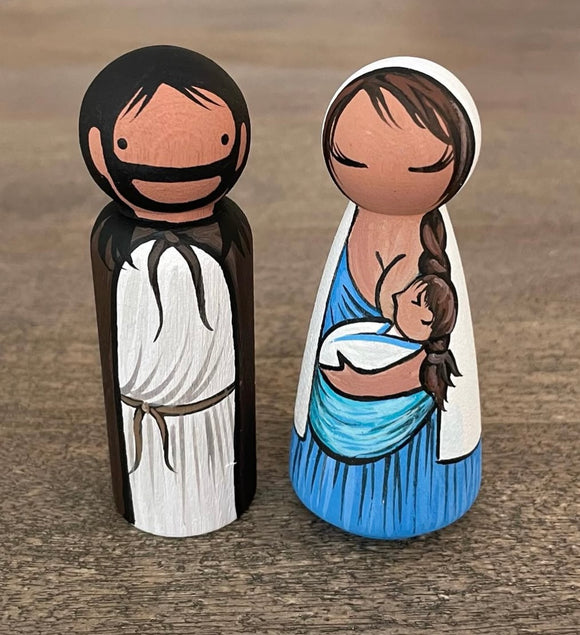 Holy Family Nativity - Mary Breastfeeding Baby Jesus