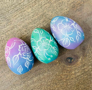 Shimmer Floral Easter Egg
