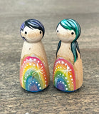 Rainbow Geode Mini Dolls