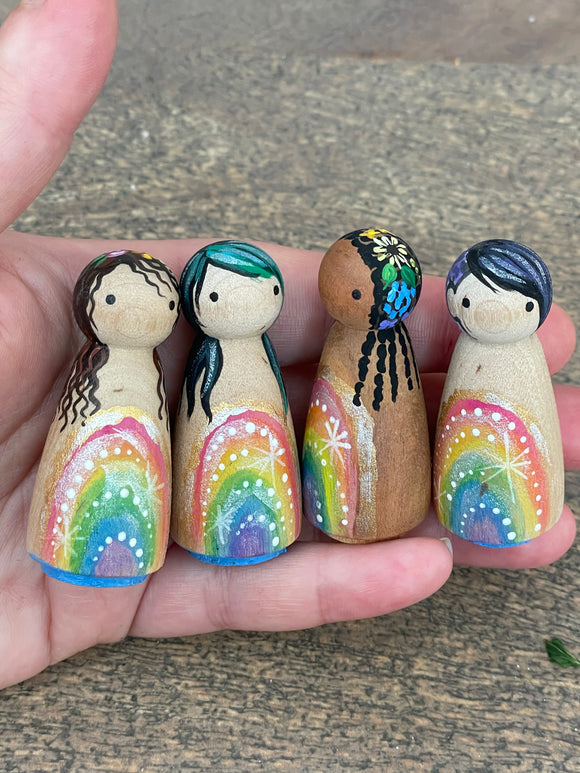 Rainbow Geode Mini Dolls