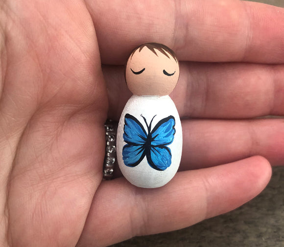 Pregnancy Loss Butterfly Peg Doll