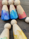 Rainbow Scallop Dolls