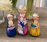 Custom Family Hugs Peg Doll