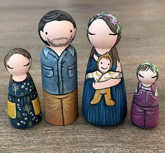 Custom Peg Doll Family