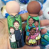 Custom Family Hugs Peg Doll