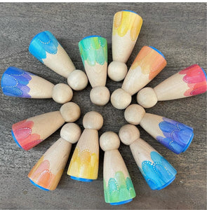 Rainbow Scallop Dolls