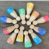 Rainbow Scallop Dolls